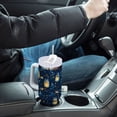 thumbnail image 4 of Yayeee 40oz Stainless Steel Tumbler with Straw and Handle Double-Wall Insulated Travel Water Bottle, Blue Fireflies Pattern, 4 of 8