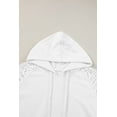 thumbnail image 6 of White Lace Patchwork Sleeve Drawstring Hoodie, 6 of 11