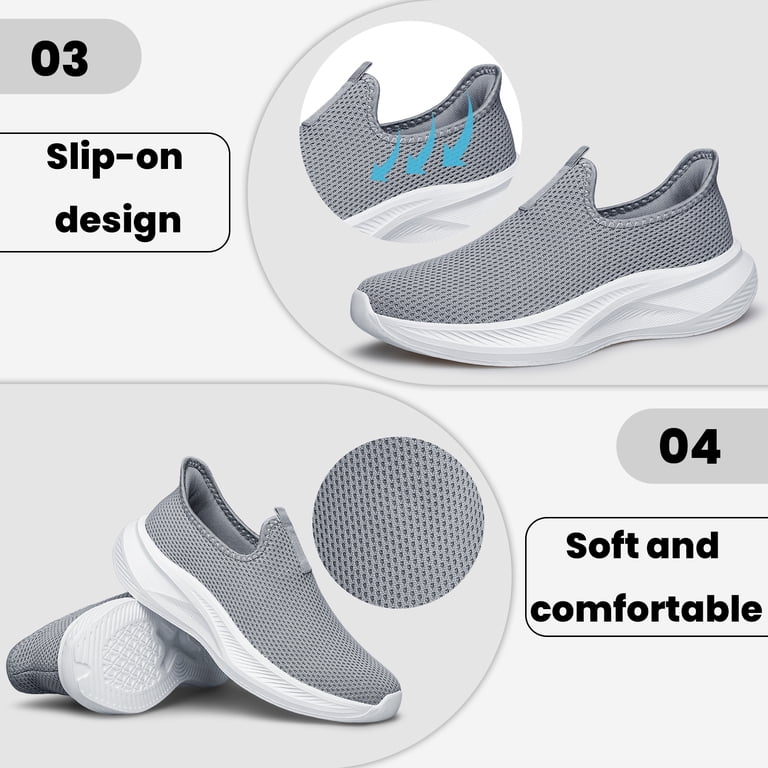ShySun Mens Slip On Walking Shoes Non Slip Running Shoes  display picture 2