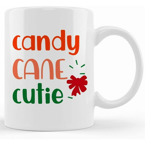 Candy Cane Cutie Mug For Everyone Ceramic Coffee Mug 11oz, Ceramic Novelty Coffee Mug, Tea Cup, Gift Present For Birthday, Christmas Thanksgiving Festival, 11oz
