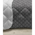 thumbnail image 3 of Damask Down Alternative Comforter, Classic Victorian Baroque Mosaic Style Rococo Vintage Renaissance Motif, Microfiber Quilt for All Season, 5 Sizes, Charcoal Grey and White, by Ambesonne, 3 of 3