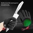 thumbnail image 2 of comerut 1Pc Fishing Gloves Cozy Anti-prick Anti-slip Waterproof Quick Dry Catch Fish Emulsion Textured Grip Palm Gloves Outdoor Fishing, 2 of 8