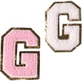 thumbnail image 1 of A-Z Letter Patches Iron On Chenille Glitters Letters Patches Initial Patch Decorative Repair Embroidered Patches Sewing On Patches Applique for Clothing Hats Shirts Jeans Shoes Bags., 1 of 5