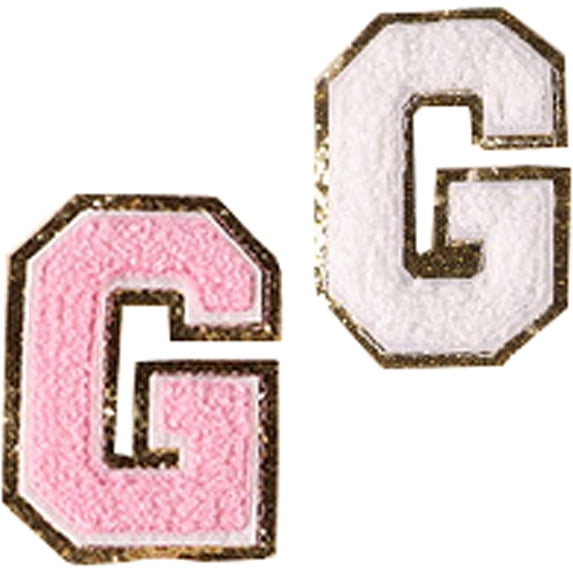 A-Z Letter Patches Iron On Chenille Glitters Letters Patches Initial Patch Decorative Repair Embroidered Patches Sewing On Patches Applique for Clothing Hats Shirts Jeans Shoes Bags.