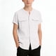 thumbnail image 2 of Camisa de Manga Corta de Cuello Redondo de Color Sólido de los Niños Casual Cómodo Cardigan Top para Adultos, 2 of 7