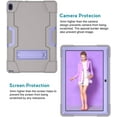 thumbnail image 3 of Mignova For Lenovo Tab E10 10.1 Inch Case, Heavy-Duty Drop-Proof and Shock-Resistant Rugged Hybrid case(with Built-in Stand), for Lenovo Tab E10 (TB-X104F) Case(Grey/Purple), 3 of 7