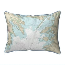 Betsy Drake SN13236CC 11 x 14 in. Cape Cod, MA Nautical Map Small Corded Indoor & Outdoor Pillow