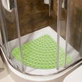 thumbnail image 4 of JingChun Clearance Under $2.00 Corner Shower Mats Bath Mat with Suction Cups and Drains Holes Quickly Dry Antis Slip Bathmat Washable Shower Stall Mats for Bathroom, 4 of 6