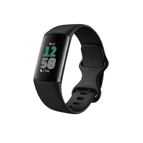 Open Box Fitbit GA05183WHTBJ Charge 6 Health & Fitness Tracker Bundle with Bonus Band - Black