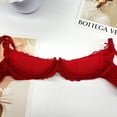 thumbnail image 6 of Quarter Cup Bra Soft Bras Open Cup Bra Sports Bras Cupless Bra Comfort Bra Stretch Bras for Women,Red,70B, 6 of 8