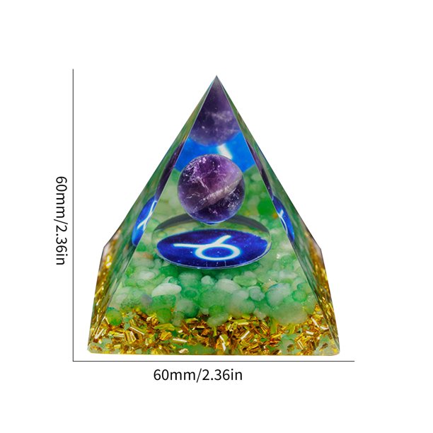 Modelo Piramidal Pirámide de cristal Curación natural Generador de energía positiva Piedra de pirámide de cristal Sywqhk Libre de BPA