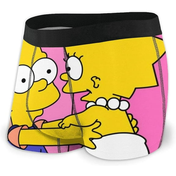 Simpsons Men's Boxer Briefs Stretch Underwear Trunks Soft Stretch Custom Cartoon Anime