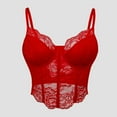 thumbnail image 2 of Lingerie for Women Apparel for Women Lace Bralette Camisole Top with Strappy Design for Home Casual Comfort All Season Red L, 2 of 8