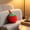 Red-RD, variant on MMJ Strawberry Plush Earbud Case Cute Coin Purse Keychain Card Holder Soft 5.28x5.04in