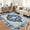 Blue tint, variant on EastVita Area Rugs Carpets Washable Vintage Floral Area Rug 9*12- Non-Slip Print,Non-Shedding,Soft Foldable Carpets for Dining Room,Bedroom,Living Room,Kitchen Entryway,Grey Gray tone 9*12ft