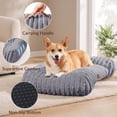 thumbnail image 4 of Exclusivo Mezcla Cuddler Couch Pet Bed with Sides for Small Medium Dogs, 30"x20" Ribbed Plush Corduroy Dog Bed with Non-Slip Bottom and Washable Cover, Dark Grey, 4 of 6