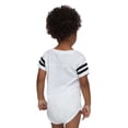thumbnail image 3 of Infant Football Fine Jersey Bodysuit, White Solid/ Black , 24M, 3 of 6