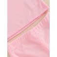 thumbnail image 6 of Bagilaanoe 2pcs Newborn Baby Girl Pants Set Letter Short Sleeve T-Shirt Tops + Flare Trousers 6M 12M 18M 24M 3T 4T Kids Casual Clothes, 6 of 8