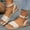 Beige, variant on Aueoeo Flat Sandals For Women Slip On Summer Open Toe Shoes Dressy Bohemian Casual Open Toe Shoes