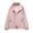 Pink, variant on Oversized Hooded Jacket for Women, Lightweight Zip Up Short Style, Casual Spring Fall Outerwear, 1 Piece, M-5XL, Plus Size Friendly