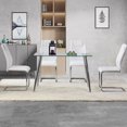 thumbnail image 5 of Set of 2 Modern Dining Chairs with Faux Leather Padded Seat,Kitchen Dining Chairs,Living Room Chairs with High Back Padded Seat,Dining Room Side Chairs with Metal Legs, 5 of 8