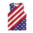thumbnail image 4 of HaoXianJian USA Flag Tank for Women 4th of July Patriotics Crew Neck Coloful Printed Vests Loose Basic Shirts Sleeveless Tank Top Llightweight Tops & Blouses S-5X, 4 of 4