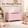 thumbnail image 2 of Miniyam Toy Storage Bench with Lid, Kids Toy Box and Storage Chest for Bedroom, Playroom, Nursery, Pink, 2 of 8