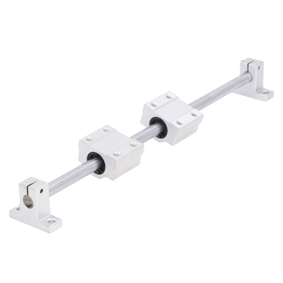 Linear Motion Ball Bearings, 4Pcs Carbon Steel Bearing Kit with Support Mounts & Shaft Rods for Engraving Machine Woodworking Machinery Printing Machinery