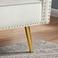 thumbnail image 3 of Couches for Living Room 76.7 inch, Mid Century Modern Velvet Love Seats Sofa, Upholstered 3-Seater Loveseat w/Armrest for Bedroom, Apartment, Home Office, 3 of 6