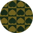 thumbnail image 1 of Ahgly Company Machine Washable Indoor Round Transitional Olive Green Area Rugs, 6' Round, 1 of 7