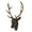 Brown, variant on 15.7x8.7-Inch Mosaic Deer Head Wall Decor, Artistic Faux Resin Animal Head Wall Sculptures Decor Hanging Decoration for Living Room Bedroom Kitchen Gift, Black-White