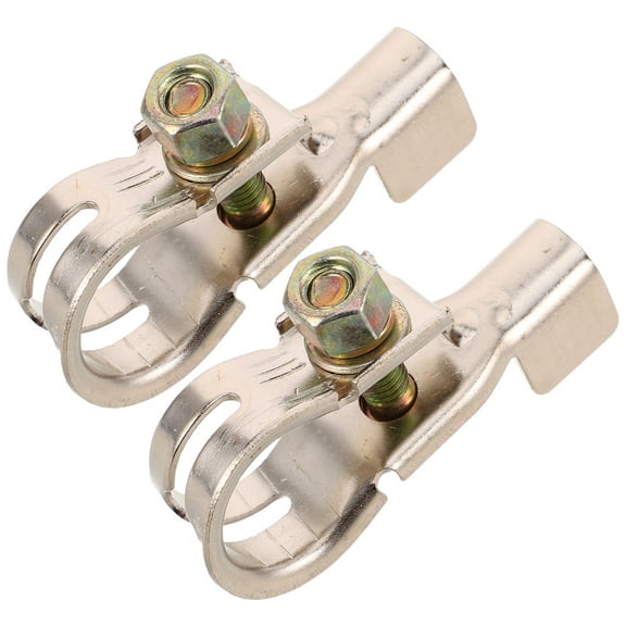 Pretyzoom 2Pcs Heavy Duty Aluminum Alloy Battery Terminal Clamps for Car Use