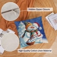 thumbnail image 2 of Christmas Pillow Covers 20x20 Set of 4 Xmas Throw Pillows Christmas Snowman Santa Pillow Cases Winter Holiday Pillow Covers Home Outdoor Sofa Couch Cushion Covers for Christmas (20 by 20), 2 of 6