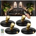 thumbnail image 1 of (4-Pack) Rechargeable Spotlight Indoor, Wireless LED Accent Lights with Remote & Timer, Dimmable Up Light for Indoor Plants, Artwork, Pictures & Trees, Stick on Mini Spotlights, 1 of 6