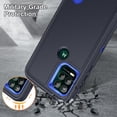 thumbnail image 2 of Allytechgroup Case Compatible with Motorola Moto G Power (2025) with Hidden Kickstand, [Military Grade Drop Protection] Soft TPU Hard PC Bumper Non-Slip Shockproof Protective Case, Blue+Navy, 2 of 8