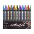 thumbnail image 2 of FENGGHAO 36 Pack Double Line Outline Pens, 1.5ml Glitter Gel Pens Set with Water-Based Ink for Adult Coloring Books Scrapbooking Journaling Drawing Craft, 2 of 5
