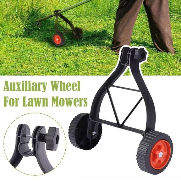 Universal Adjustable Lawn Mower Support Wheel Set for Walk-Behind Trimmer