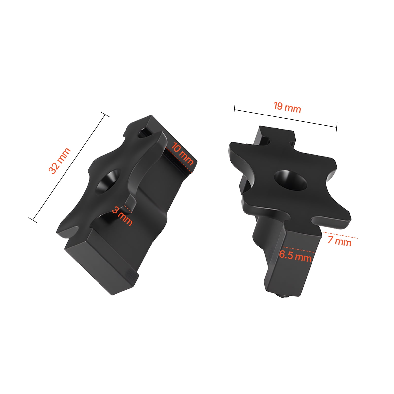 KFFKFF 500PCS Hidden Deck Fasteners for Composite Decking Boards, Universal T Clips & Plastic Fasteners with Metal Screws, Polypropylene PP Clips Compatible with 0.26-Inch Gaps, Black