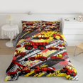 thumbnail image 2 of Homewish Kids Boys Red Truck 3 Pieces Queen Comforter Set,Cartoon Car Theme Ultra Soft Bedding Sets,Graffiti Splash Bedding Comforter Set,Lightweight Room Decor,Reversible, 2 of 8