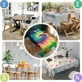 thumbnail image 5 of Colorful Tie Dye Pattern Rectangle Tablecloth 60"x102",Waterproof Polyester Rectangle Table Cloth, Wipeable Spillproof Polyester Tablecloth for Dining, Camping, Indoor and Outdoor, 5 of 6