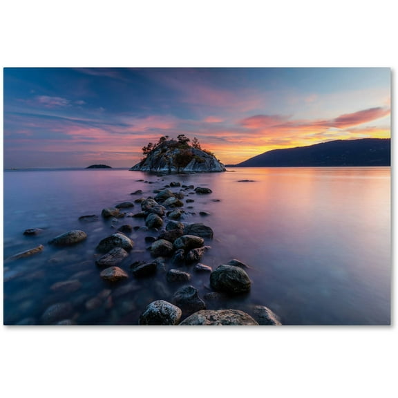 Trademark Fine Art 'Whytecliff Sunset' Canvas Art by Pierre Leclerc
