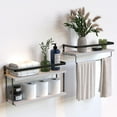 thumbnail image 1 of Towel Racks,Wall Mounted Floating Shelves Set of 2,White, 1 of 7