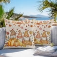 thumbnail image 3 of Thanksgiving Outdoor Pillow Covers 20x20 Inch Throw Pillow Covers Set of 2 Waterproof Decorative Pillow Cases Fall Gnomes Orange Pumpkin Maple Leaves Cushion Covers for Patio Furniture Garden Couch, 3 of 8