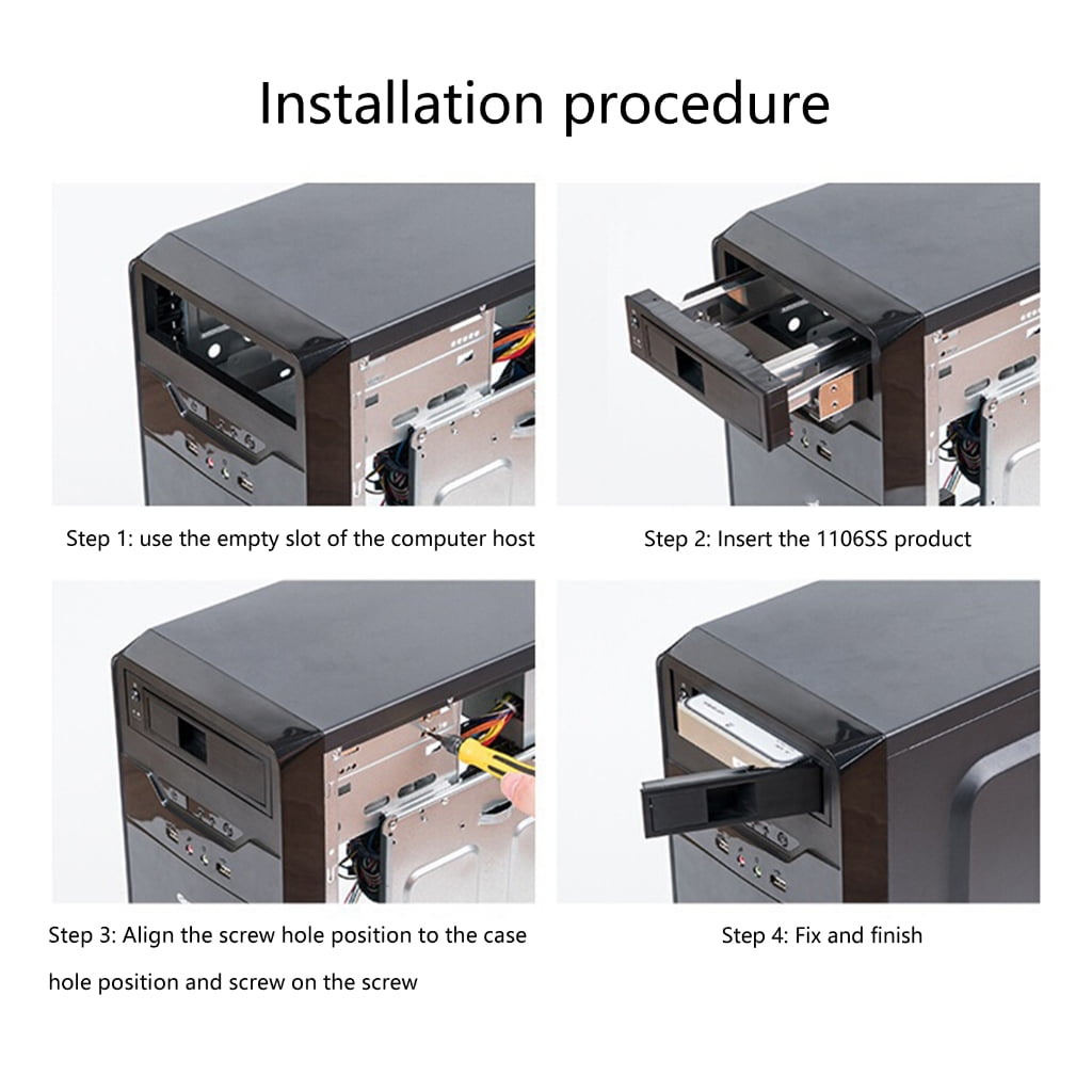 Trayless Mobile Rack Hot Swap Stainless Steel Internal Hard Drive Mobile