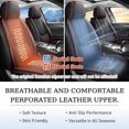 thumbnail image 4 of Fit for Ford 98% Models,2Pcs Waterproof Faux Leather Car Seat Cushions,Car Interior Protectors,Airbag Compatibility,Seat Covers for Car(Red&Black), 4 of 6
