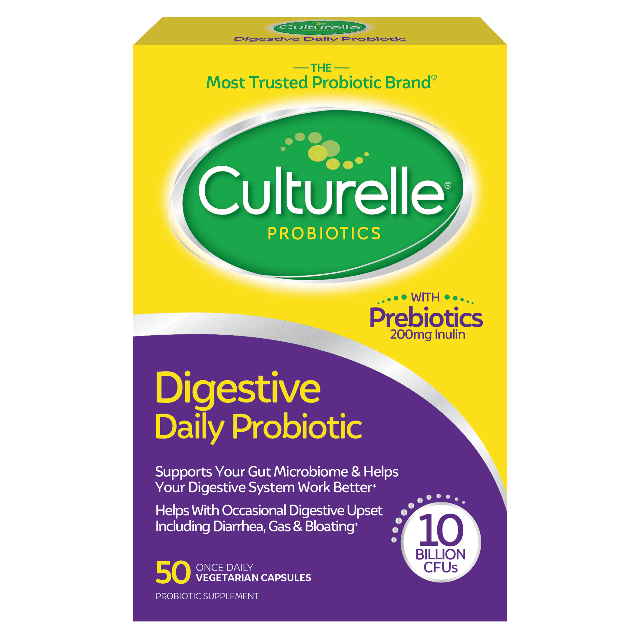 Culturelle Probiotic Digestive Health Capsules 50 ea (Pack of 3)