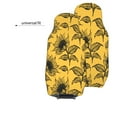 thumbnail image 6 of Zufioo Autumn Sunflower Full Set Car Seat Covers with Soft Padding 2PCS Universal Auto Front Seats Protector Fits Cars, SUVs, Sedans, and Trucks, 6 of 7