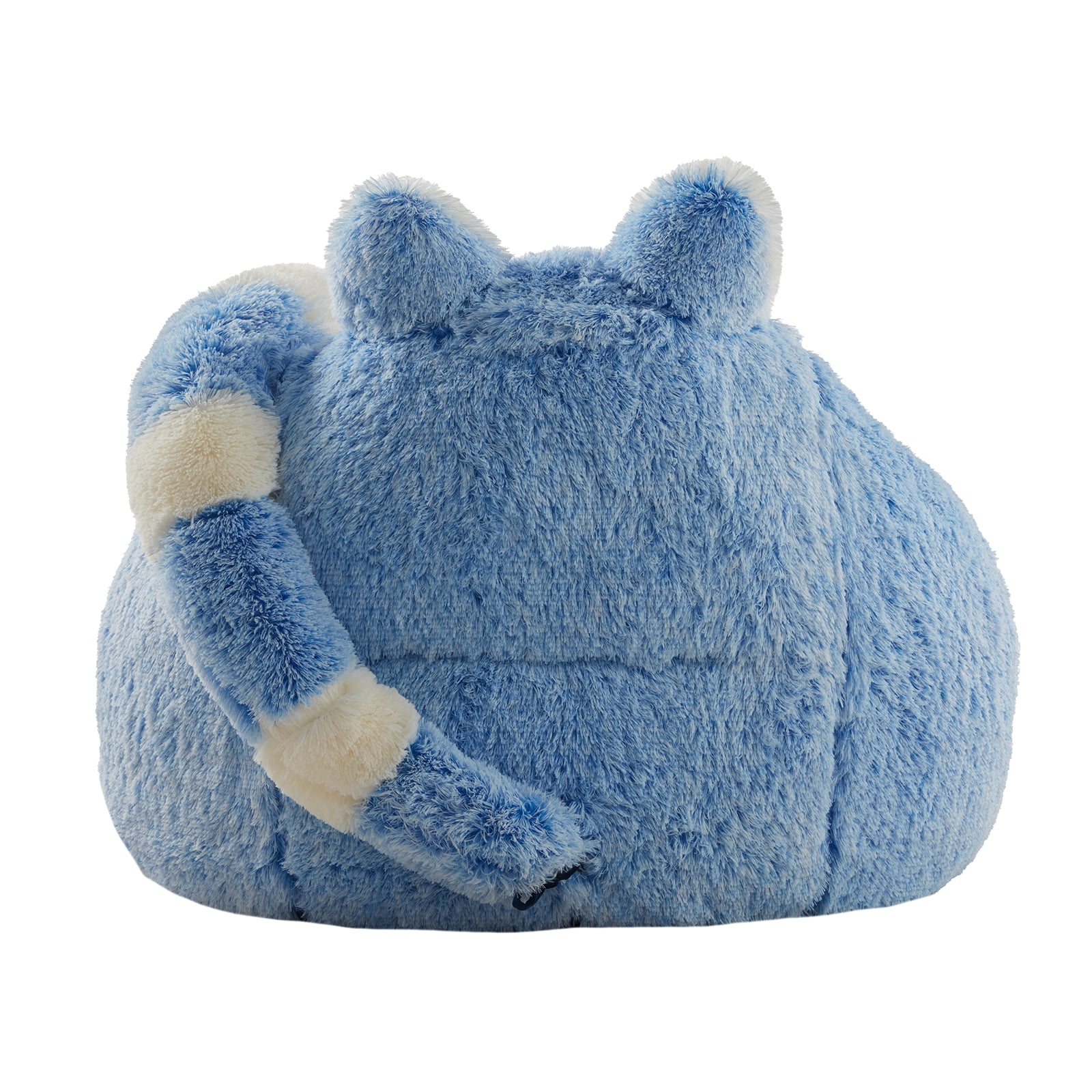 Ebenchico 3.7ft Raccoon Shaped Bean Bag Chair for Adults Teens Kids, Large Beanbag Chairs for Reading Gaming Relaxing, Blue