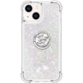 thumbnail image 2 of Glitter Clear Sparkly Bling Case for Apple iPhone 15, Flowing Liquid Quicksand Cover with Diamond Ring Holder Case for iPhone 15  Colorful, 2 of 13