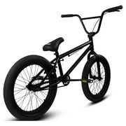 Elite BMX Bicycle 20” Freestyle Bike - Stealth Black Ideal for Ages 7 to 18 Years